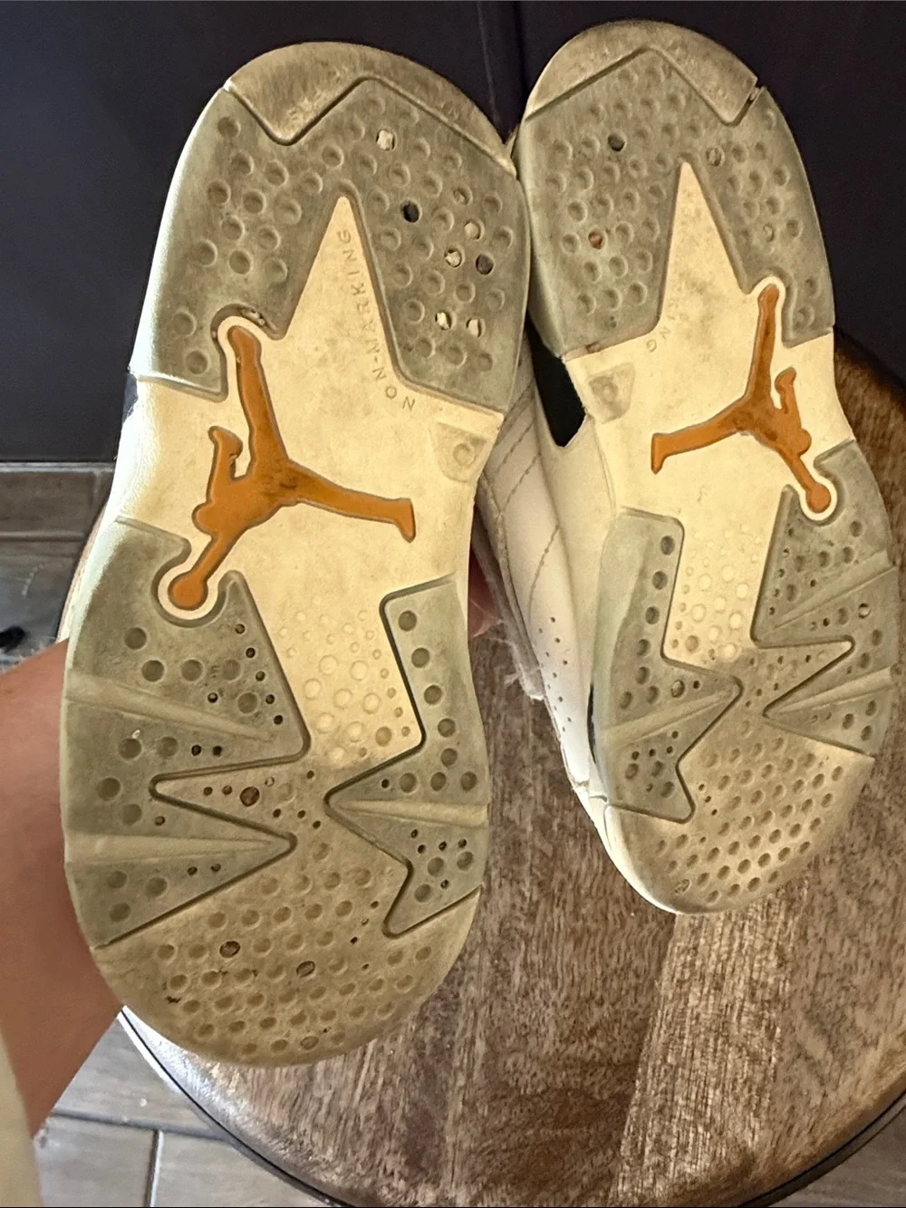 Jordan Kids White and Yellow Accent High-Top Sneakers